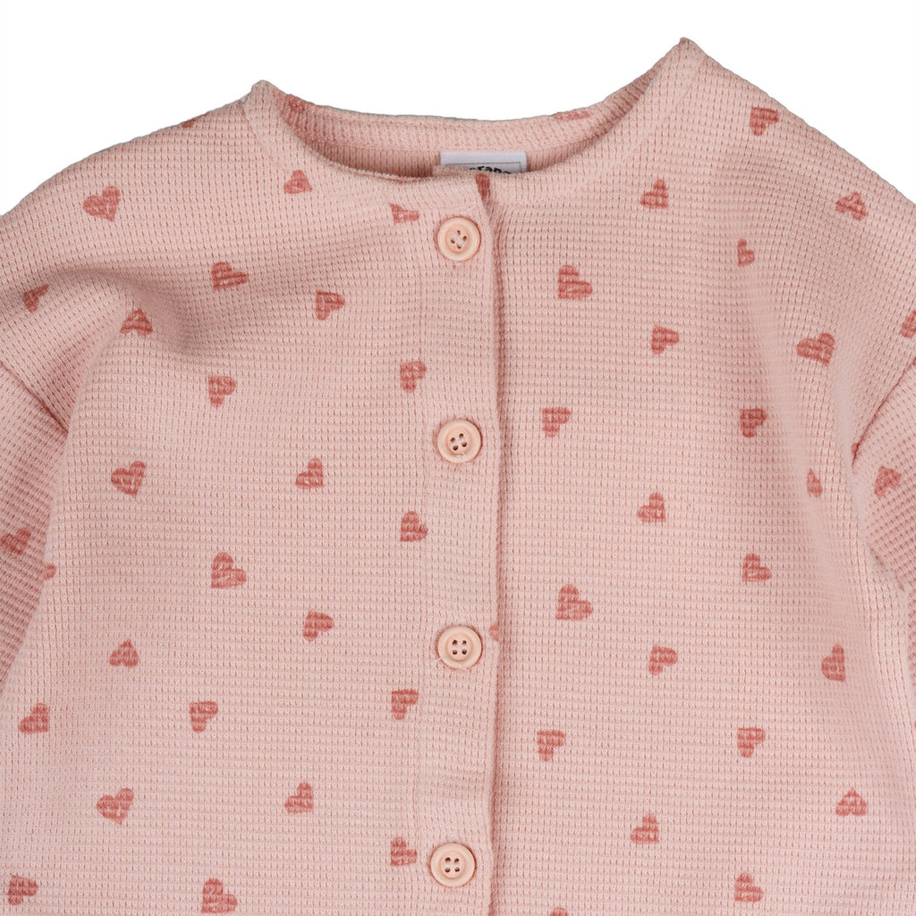 Pelele de bebé color estampado de corazones Outlet