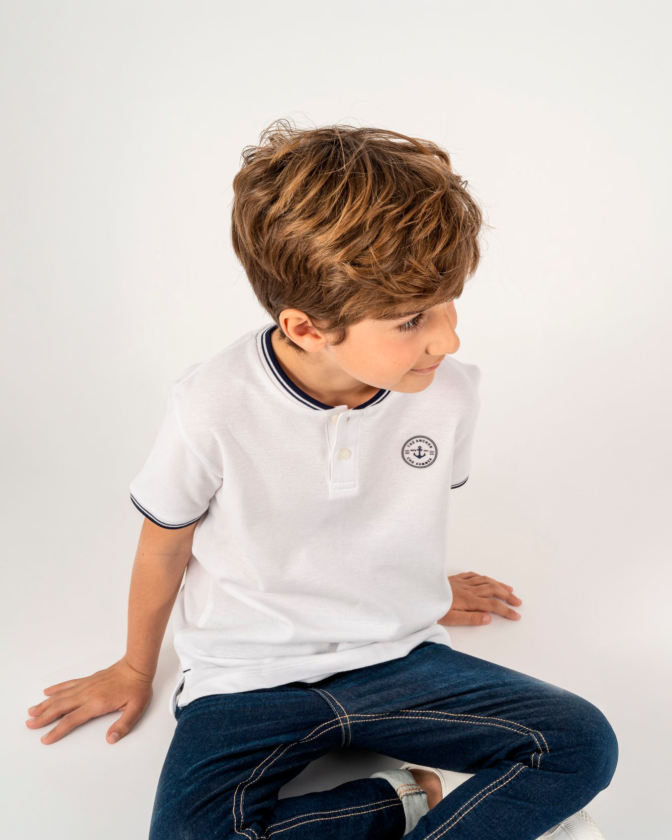 Pólo de menino branco