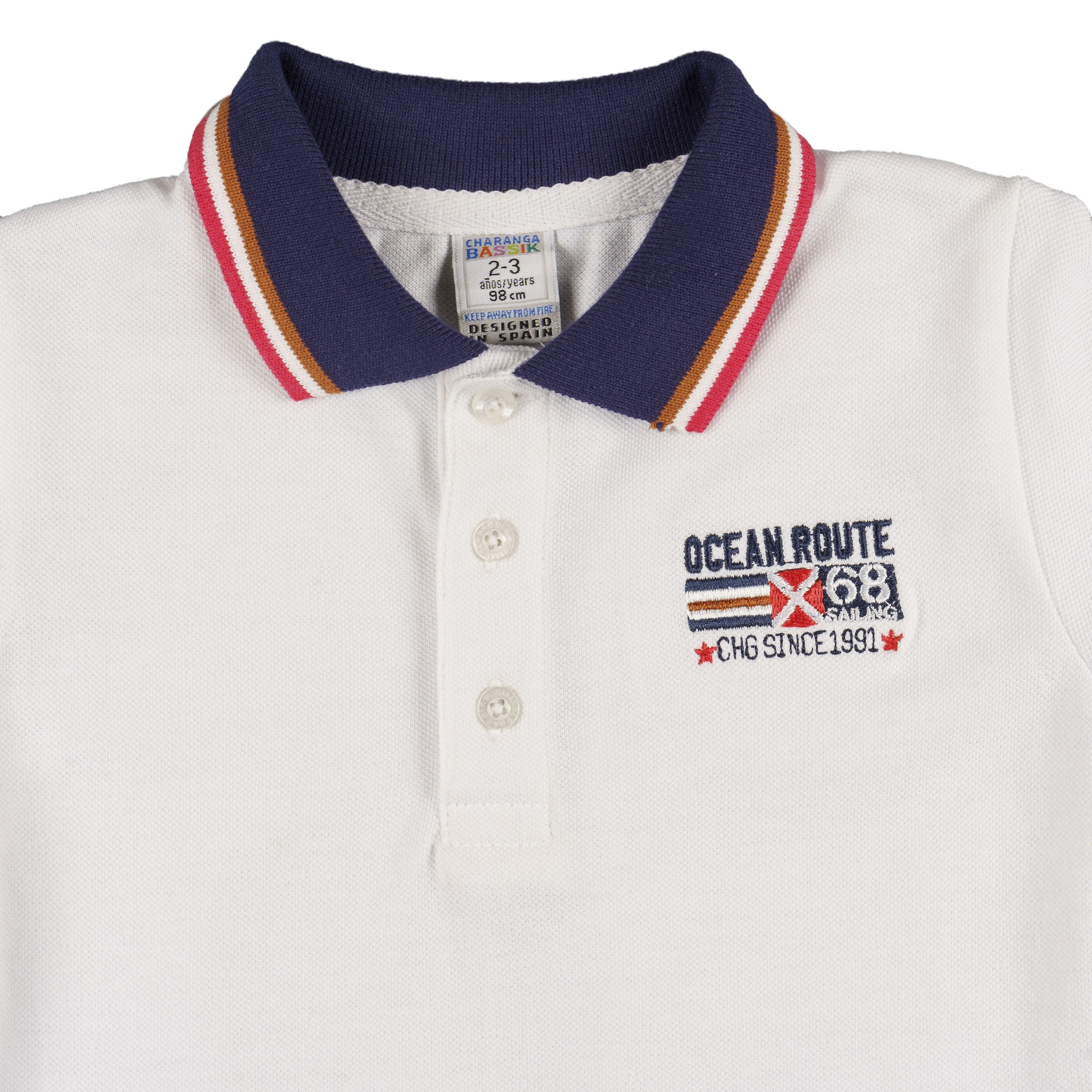 Polo de niño color blanco VERANO/Outlet