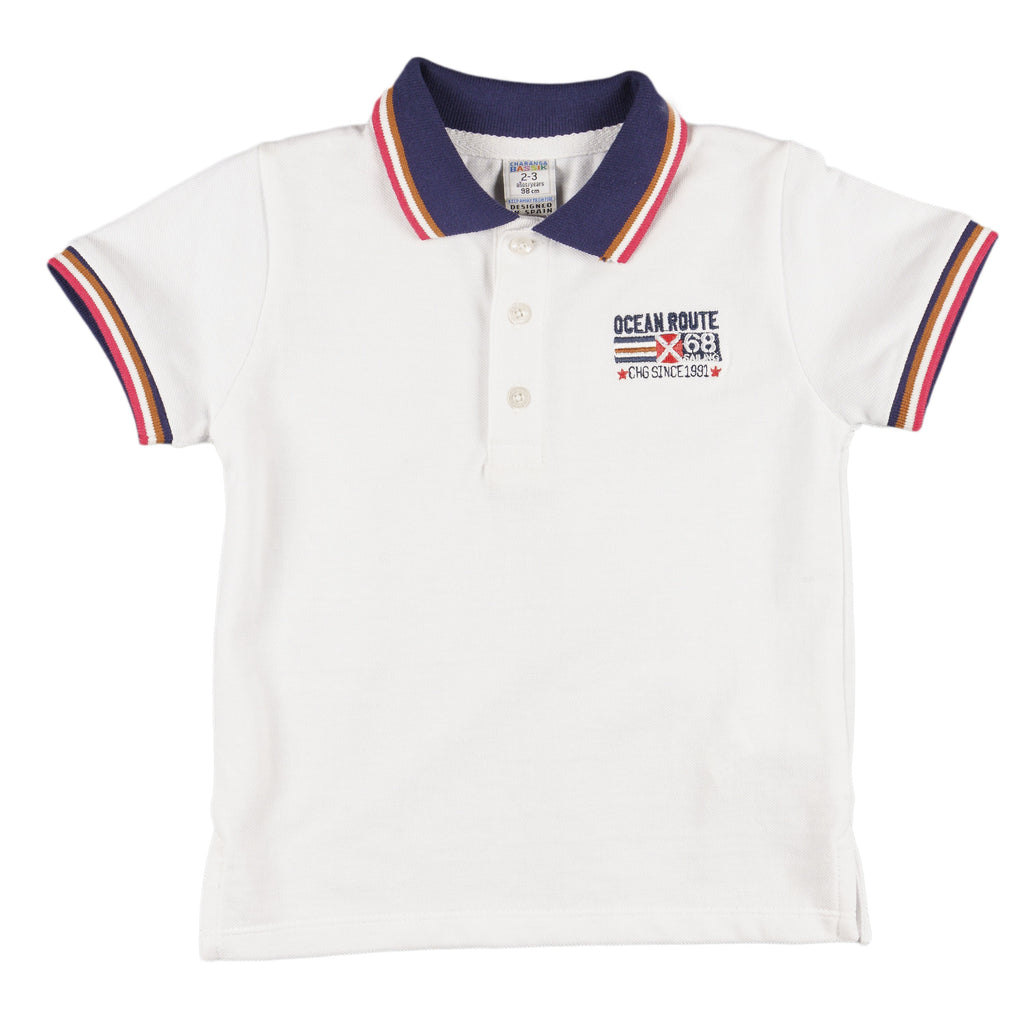 Polo de niño color blanco VERANO/Outlet