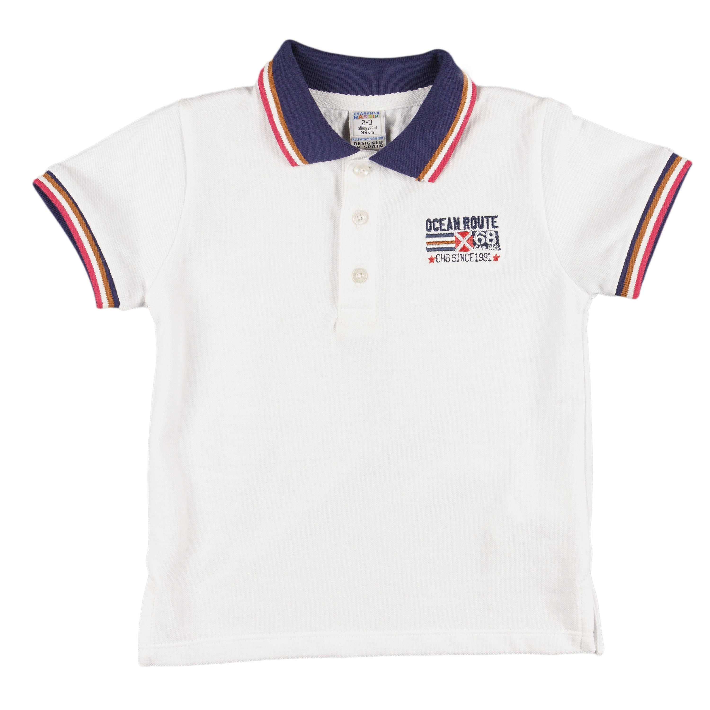 Polo de niño color blanco VERANO/Outlet