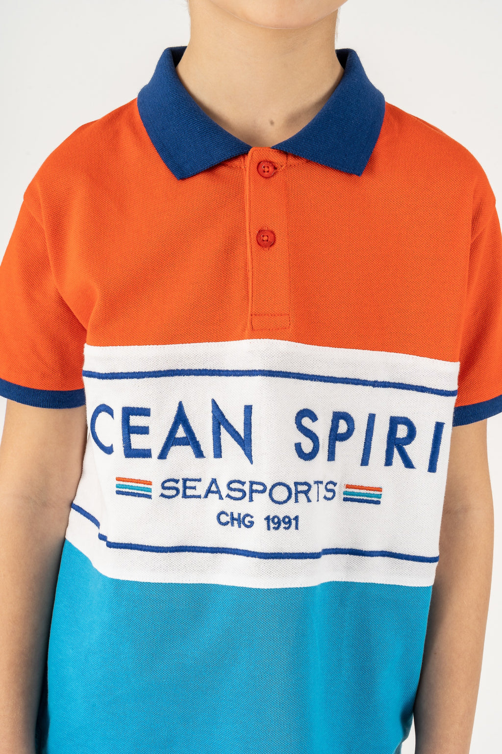 Polo de niño tricolor VERANO/Outlet