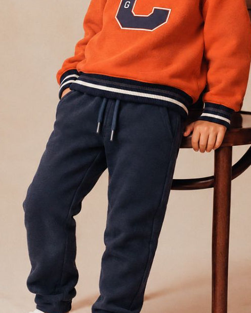 Jogger felpa niño azul marino