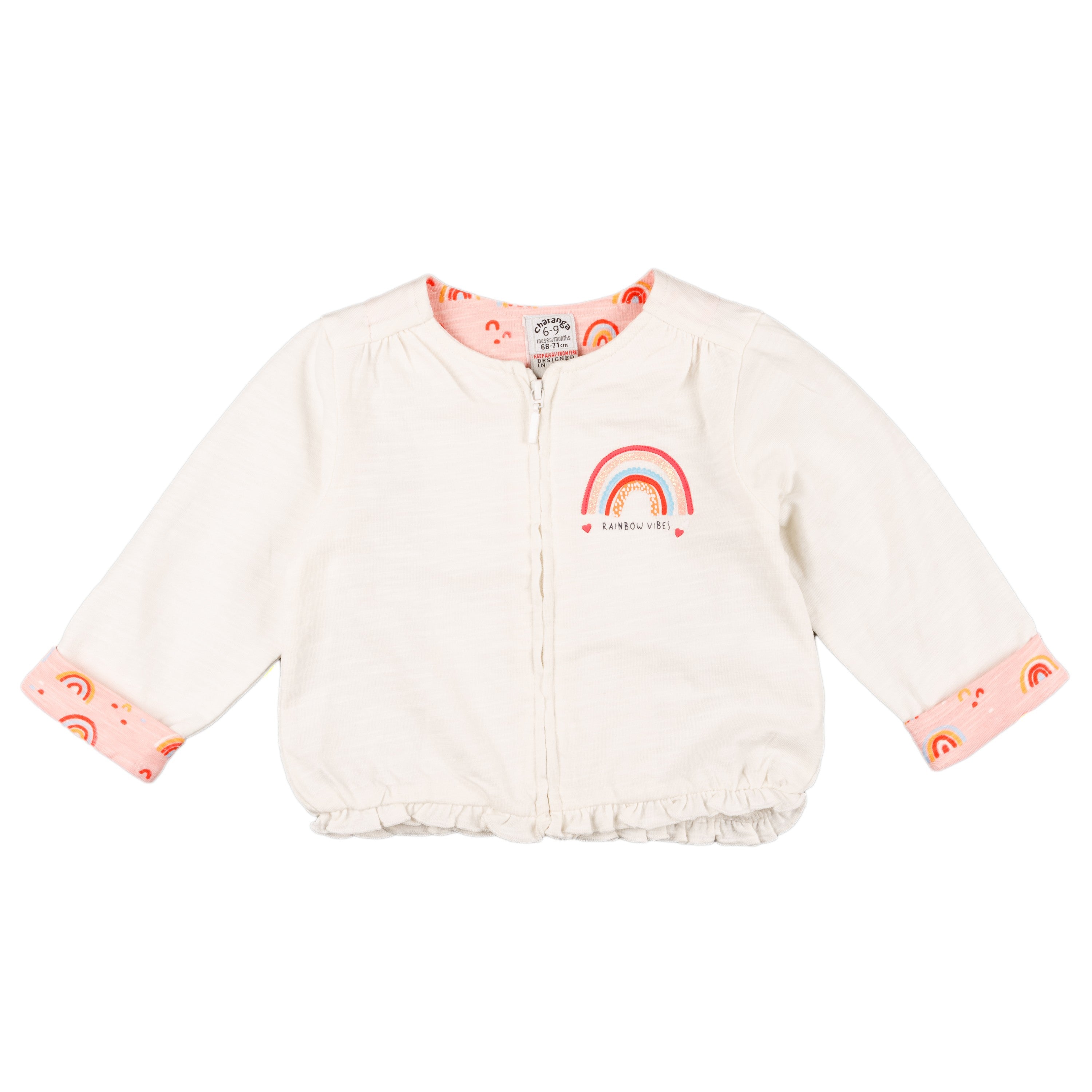 Sudadera abierta de bebé en color crudo VERANO/Outlet
