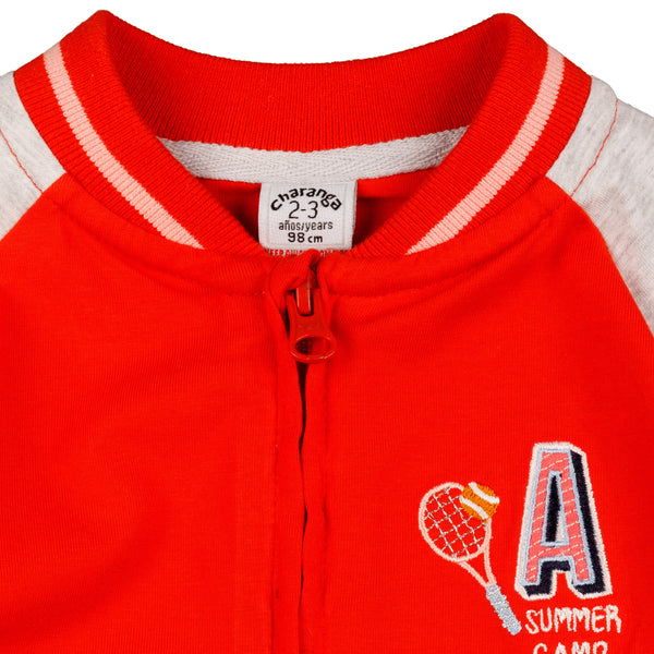 Multicolour girl's open sweatshirt