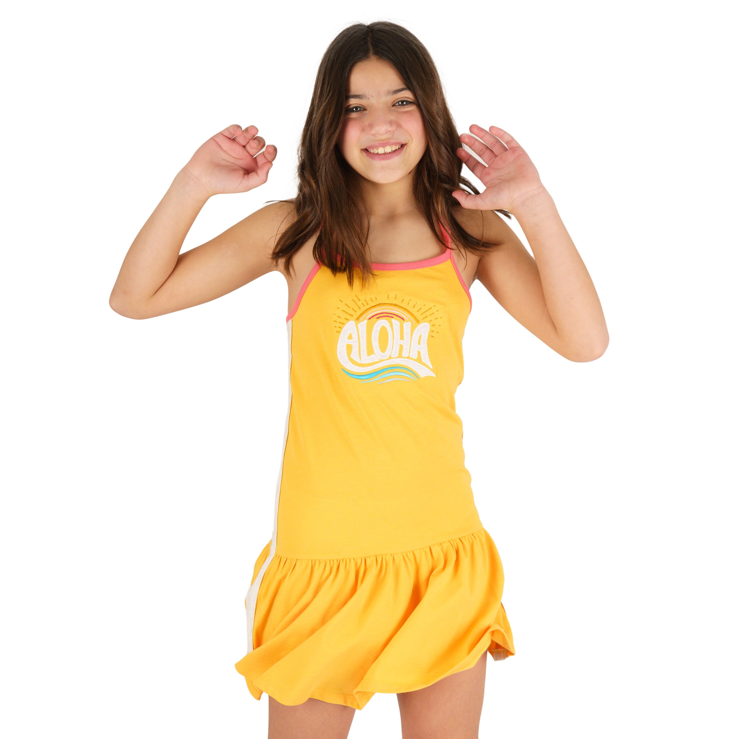 Vestido de niña mostaza VERANO/Outlet