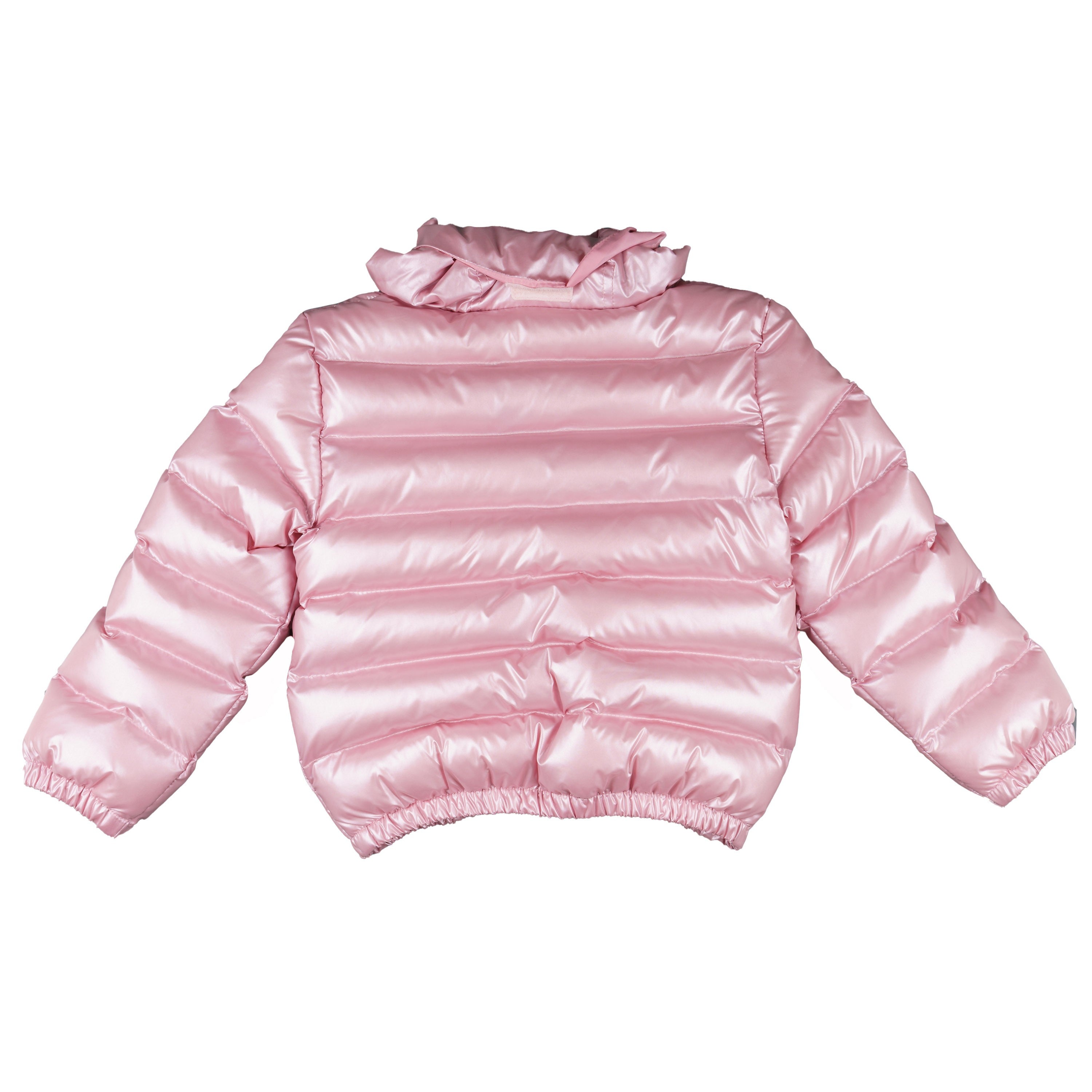 Cazadora acolchada niña rosa metalizado - Moda Infantil