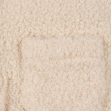 Stone-colored shearling newborn coat with ears