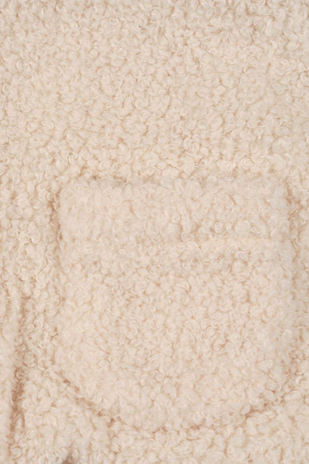 Abrigo de recién nacido color piedra de borreguito con orejitas Outlet