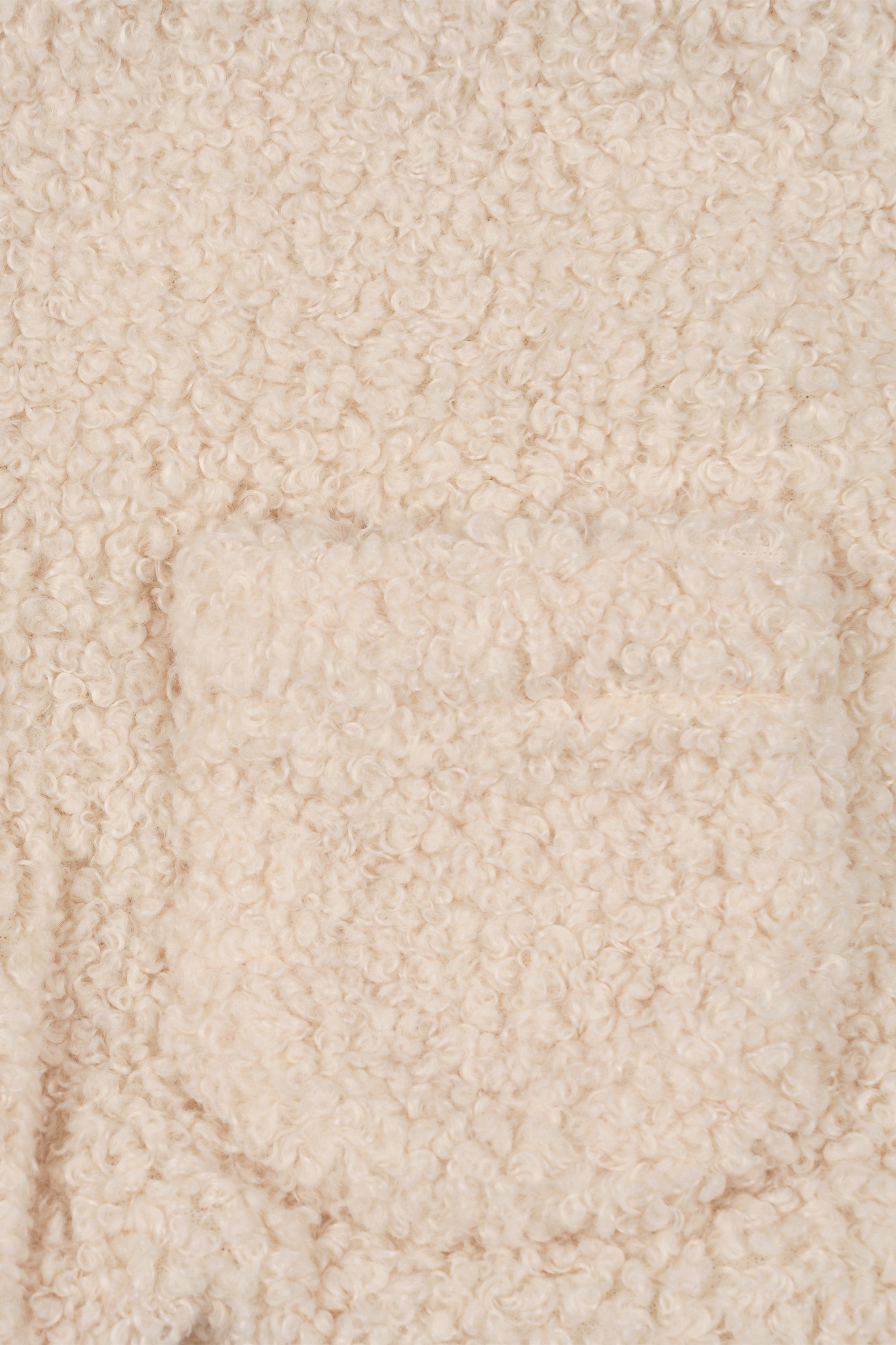 Abrigo de recién nacido color piedra de borreguito con orejitas Outlet