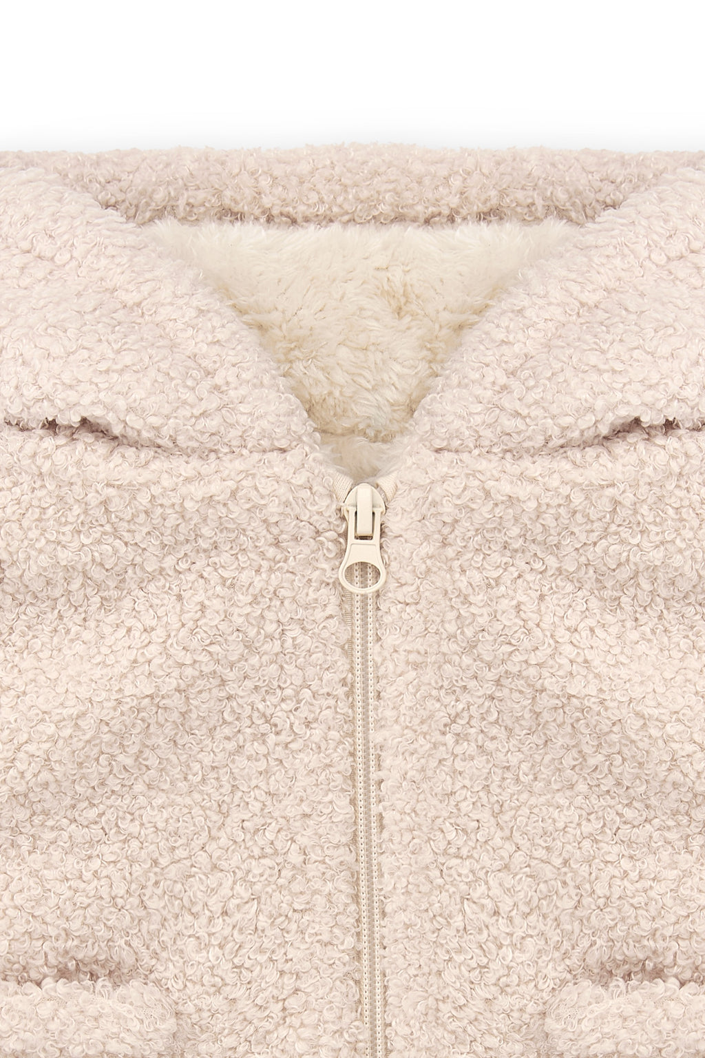 Abrigo de recién nacido color piedra de borreguito con orejitas Outlet