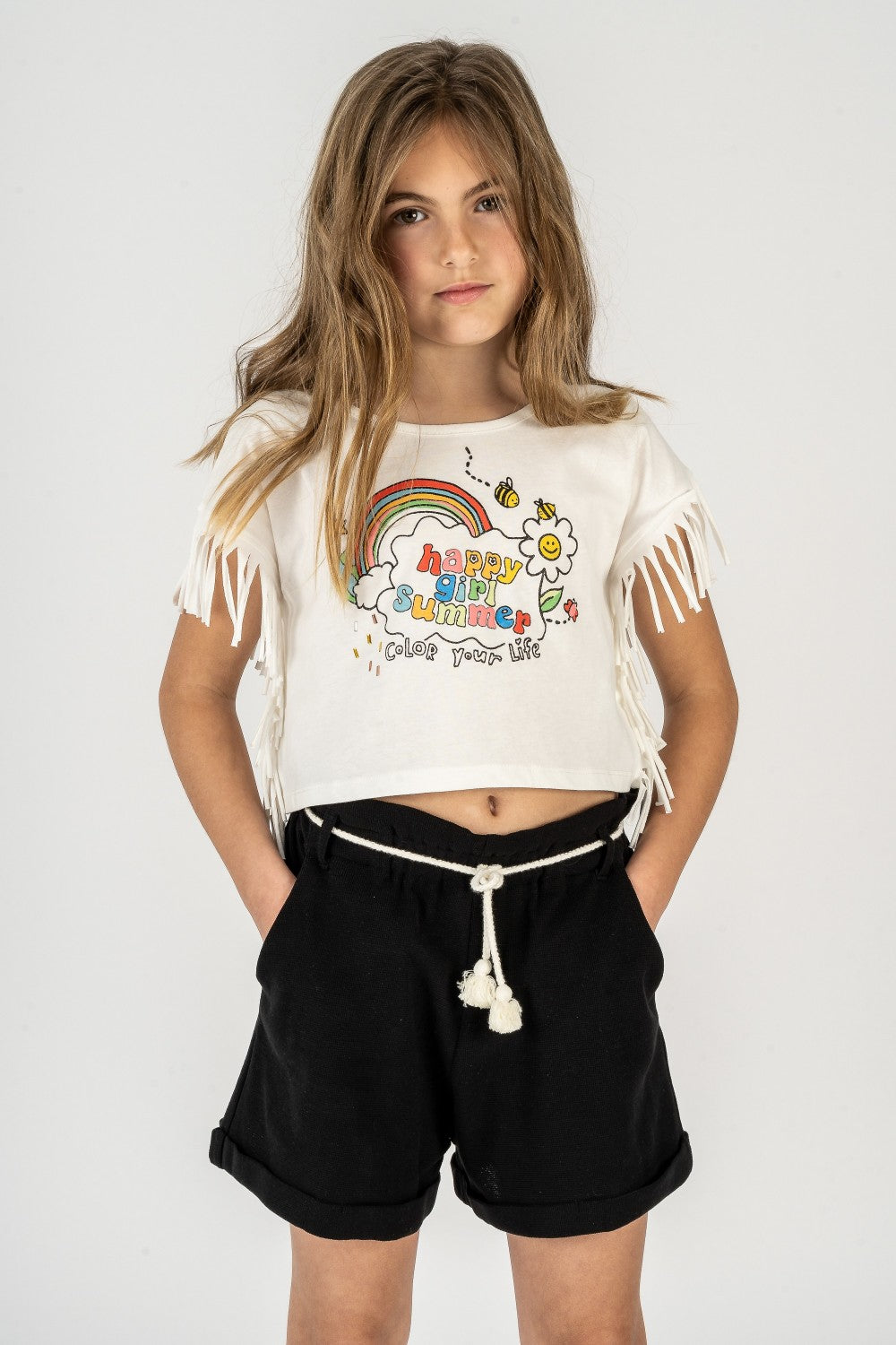 Short de niña negro VERANO/Charanga