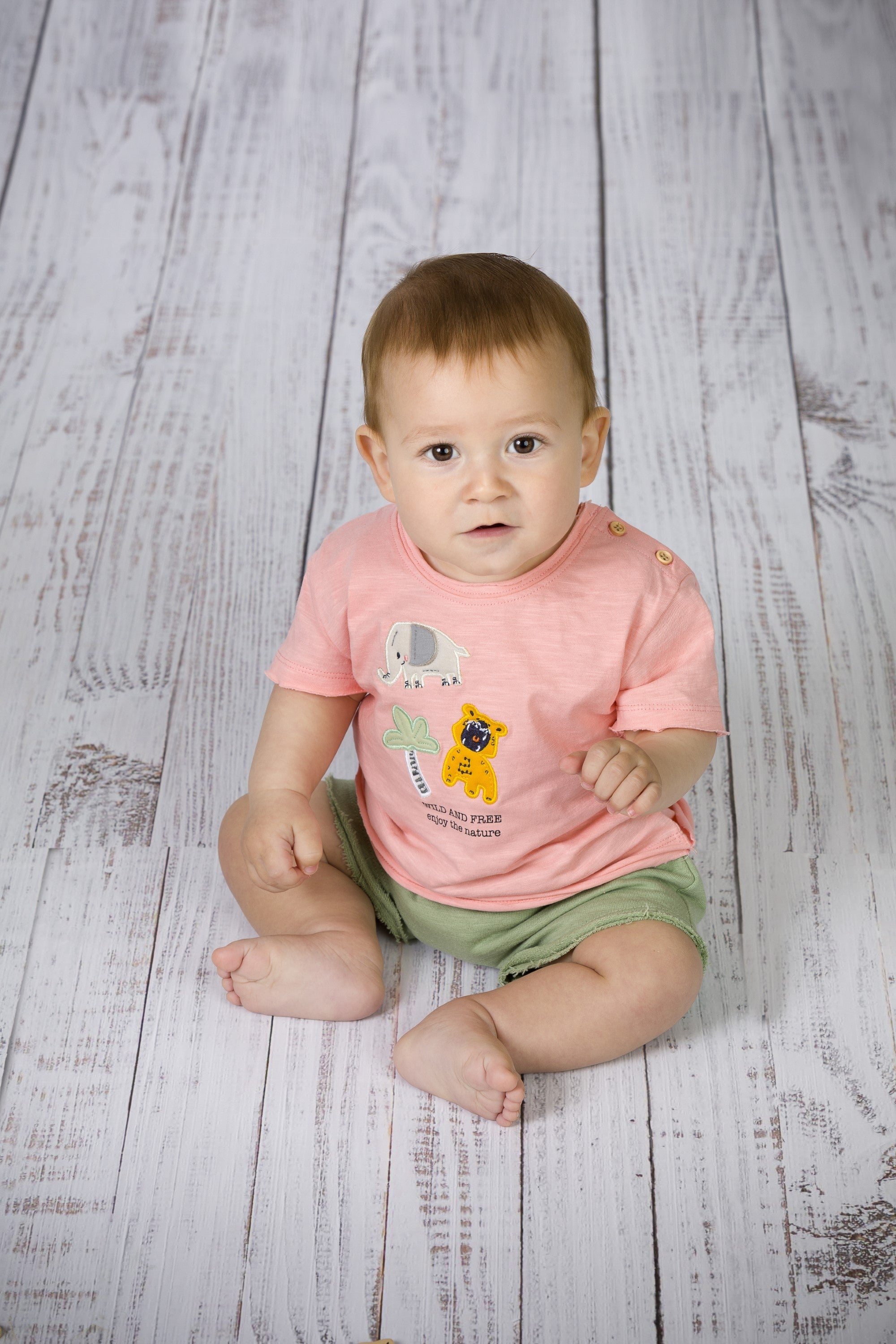 Bermuda de recién nacido kaki VERANO/Outlet