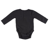 Newborn black bodysuit with penguin print