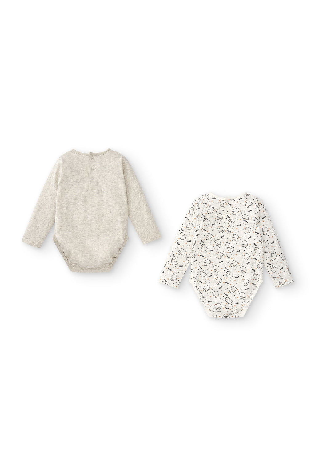 Pack de bodies de recién nacido tonos gris y blanco Charanga