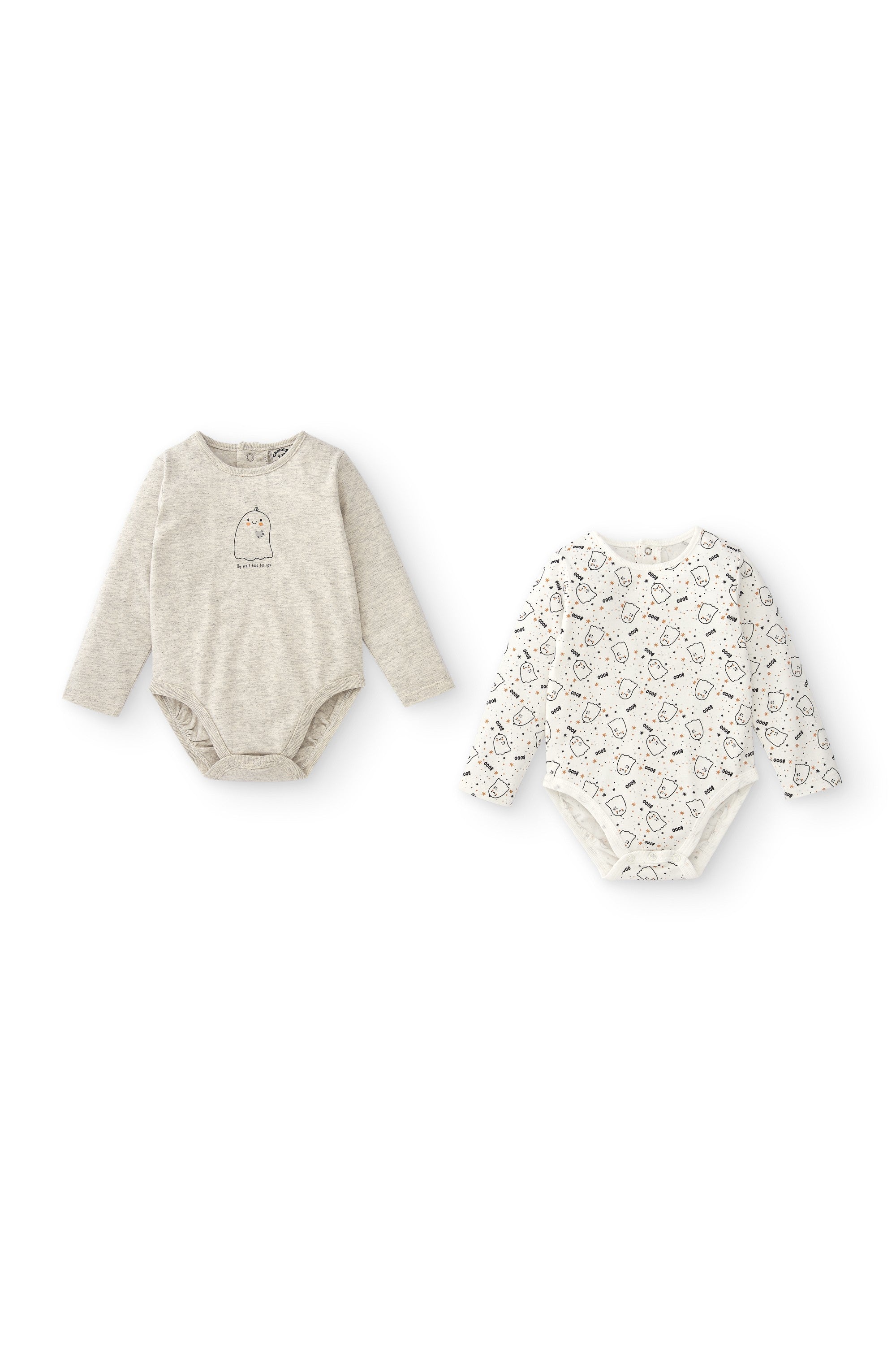 Pack de bodies de recién nacido tonos gris y blanco Charanga