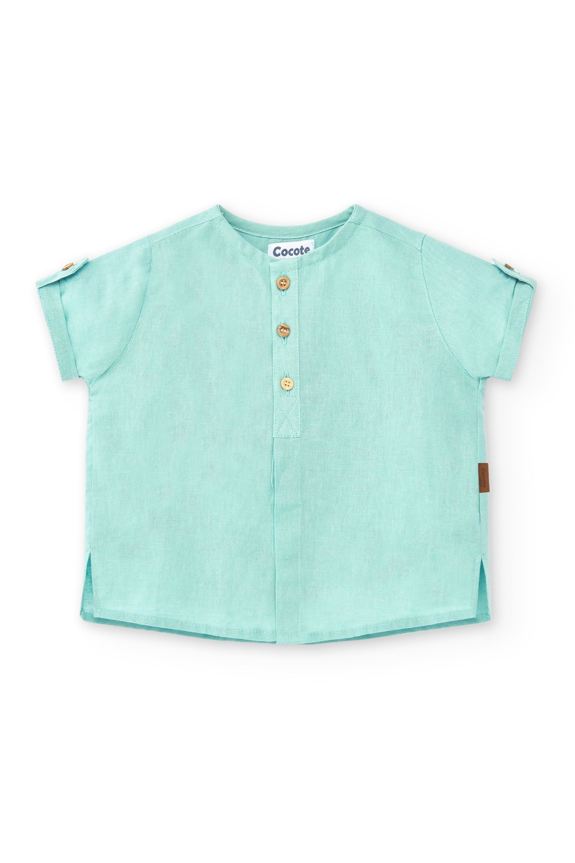 Camisa de niño turquesa Cocote & Charanga VERANO/Outlet