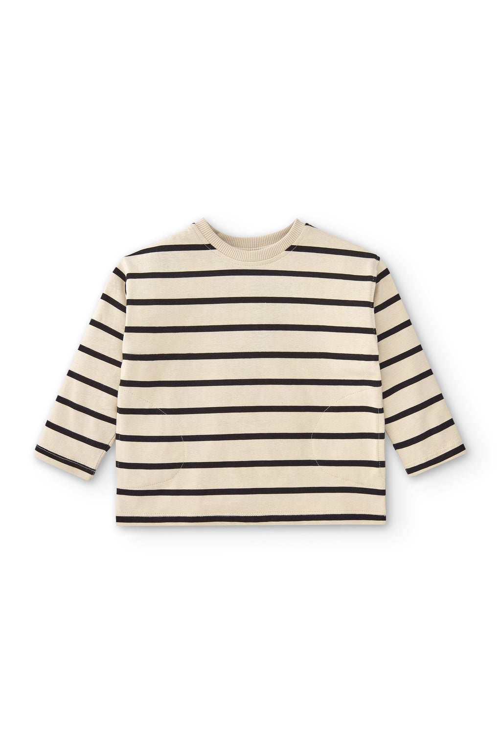 Camiseta de manga larga de bebé a rayas negras Outlet