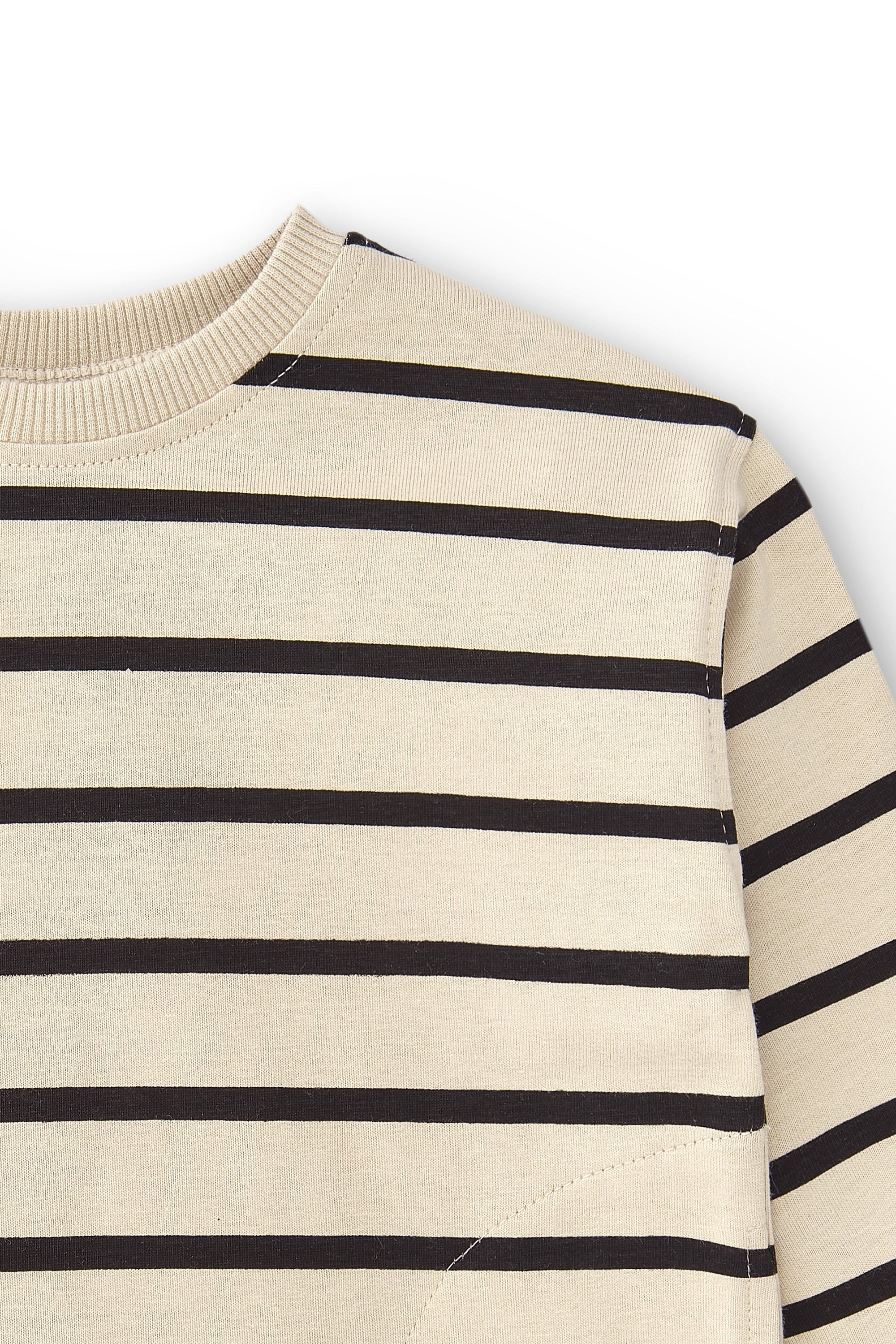 Camiseta de manga larga de bebé a rayas negras Outlet