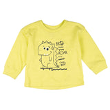 Camiseta de bebé de manga larga color amarillo