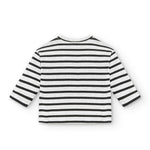 Camiseta de bebé de manga larga a rayas con bolsillo Outlet