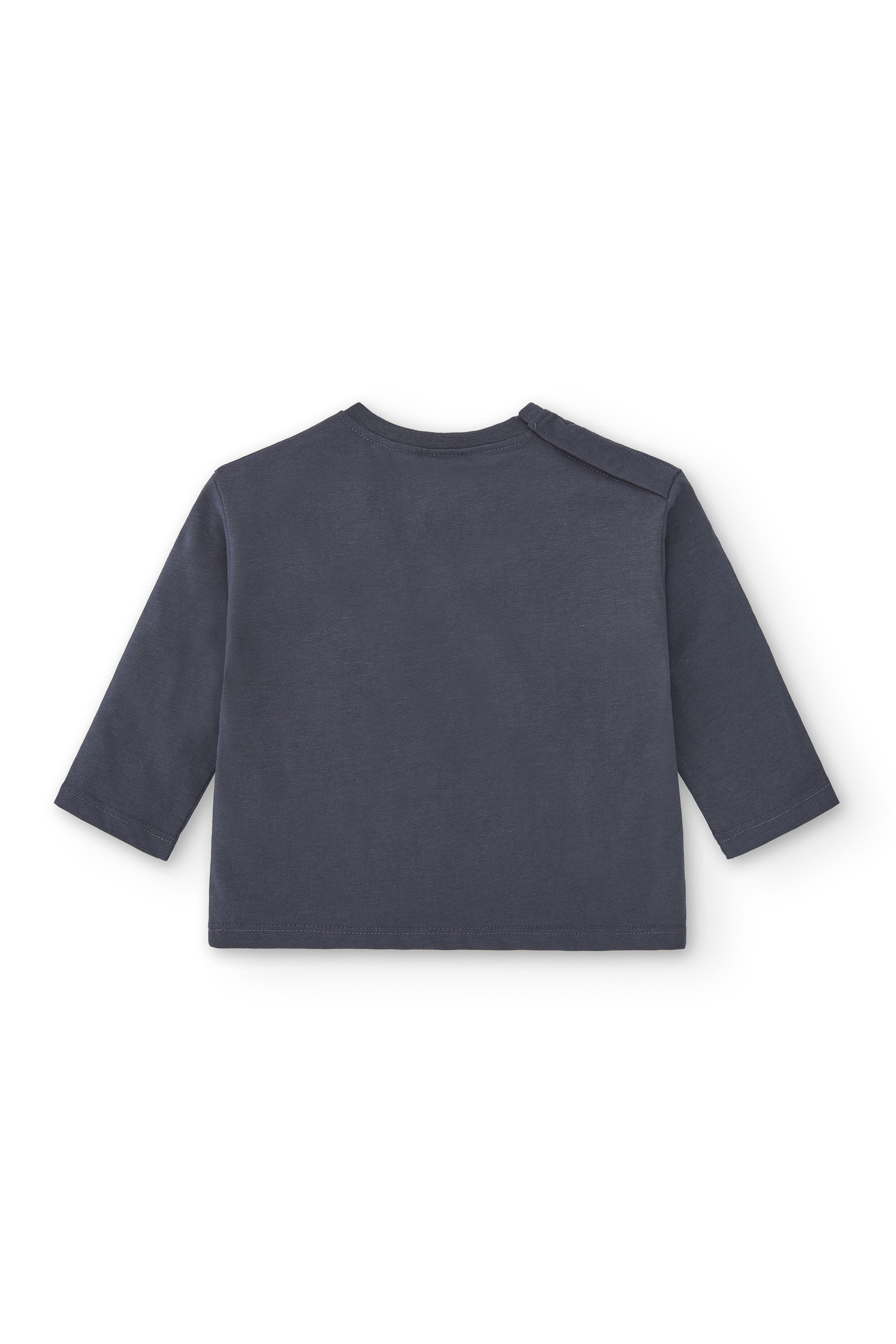 Camiseta de bebé básica en color antracita smile Charanga