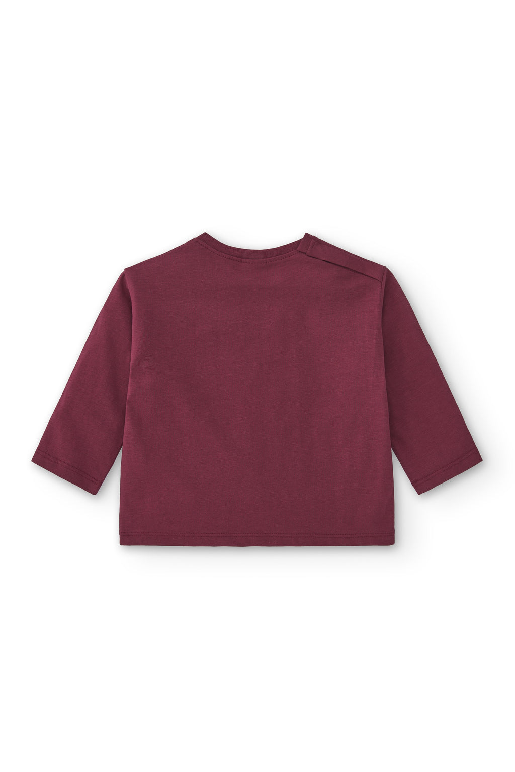 Camiseta de bebé básica en color burdeos smile Charanga