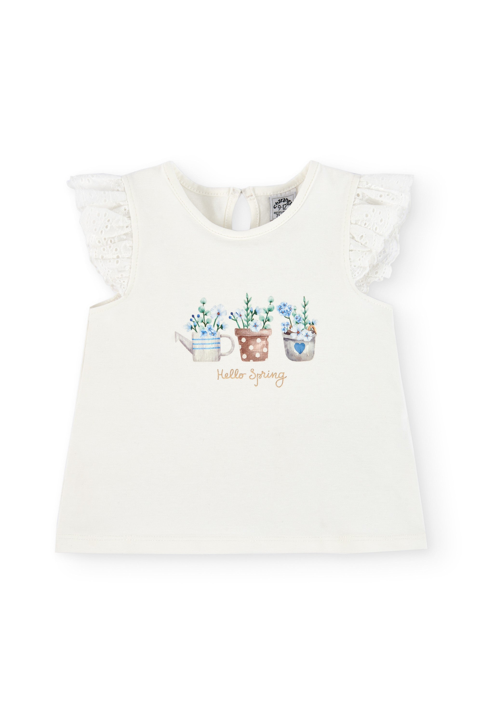 Camiseta de bebé crudo con dibujo VERANO/Outlet