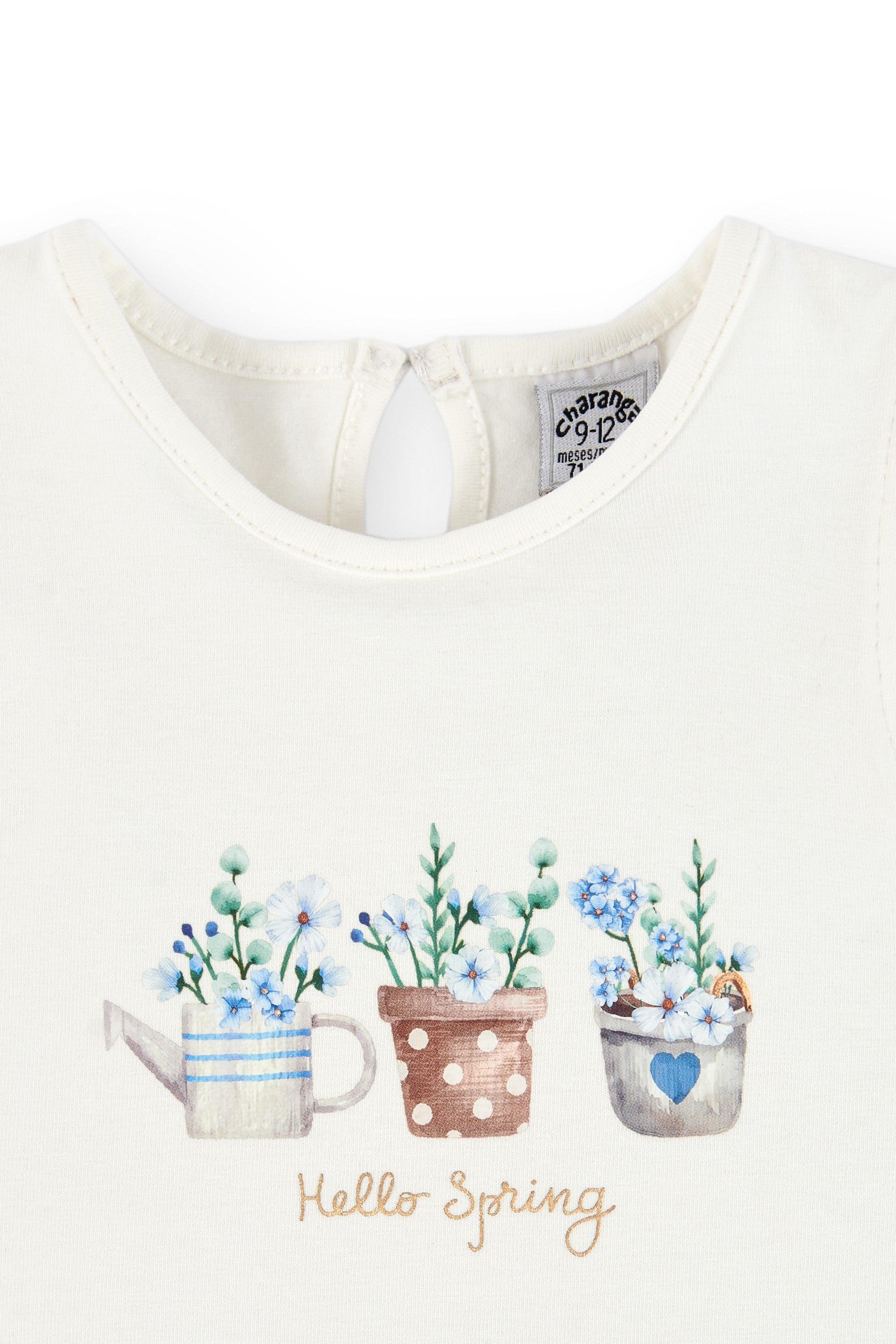 Camiseta de bebé crudo con dibujo VERANO/Outlet