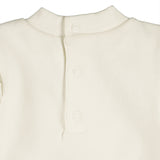 Ecru baby t-shirt with shoulder detail