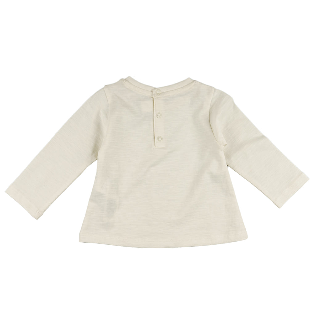 Camiseta de manga larga de bebé color crudo Outlet