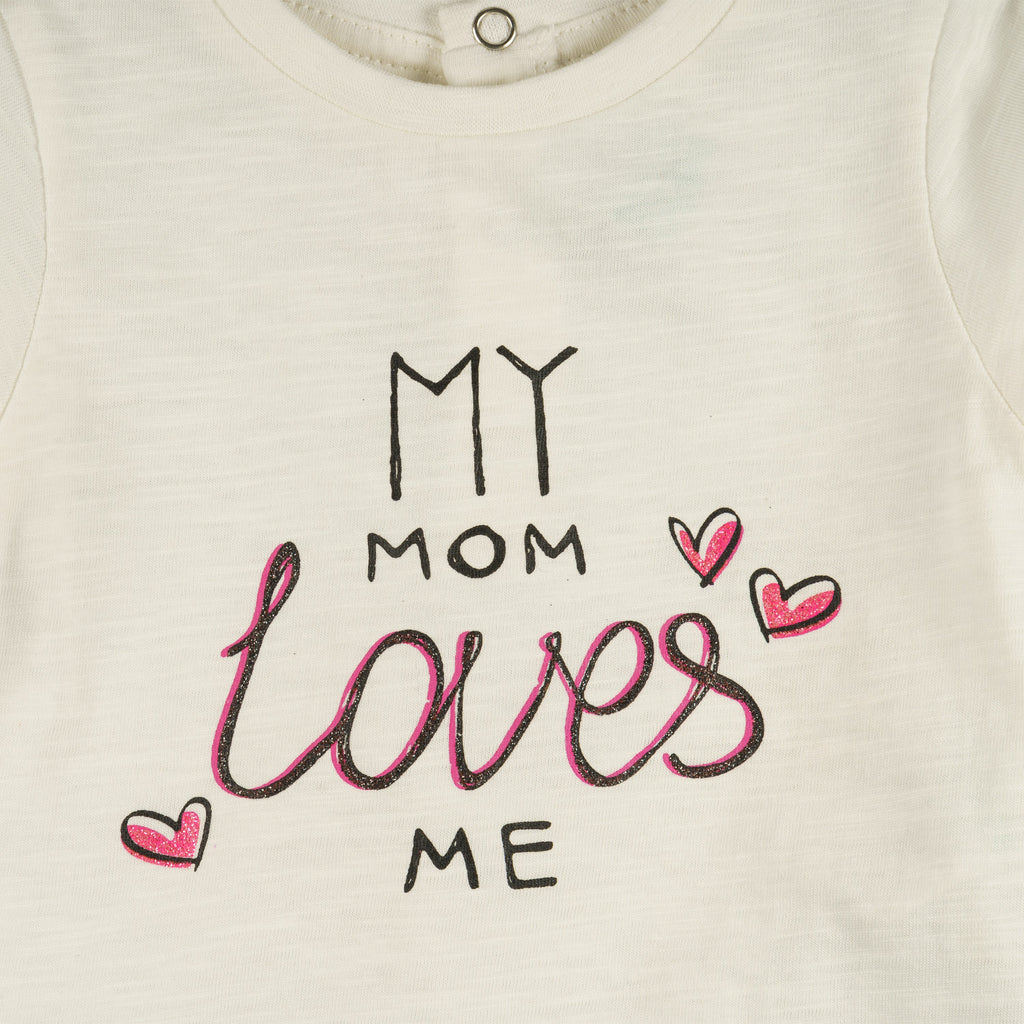 Camiseta de manga larga de bebé color crudo Outlet