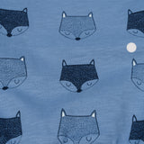 Blue foxy print long-sleeved baby t-shirt
