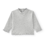 Camiseta de bebé básica gris con cuello Charanga