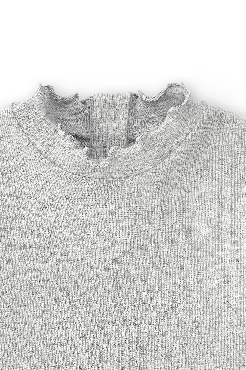 Camiseta de bebé básica gris con cuello Charanga