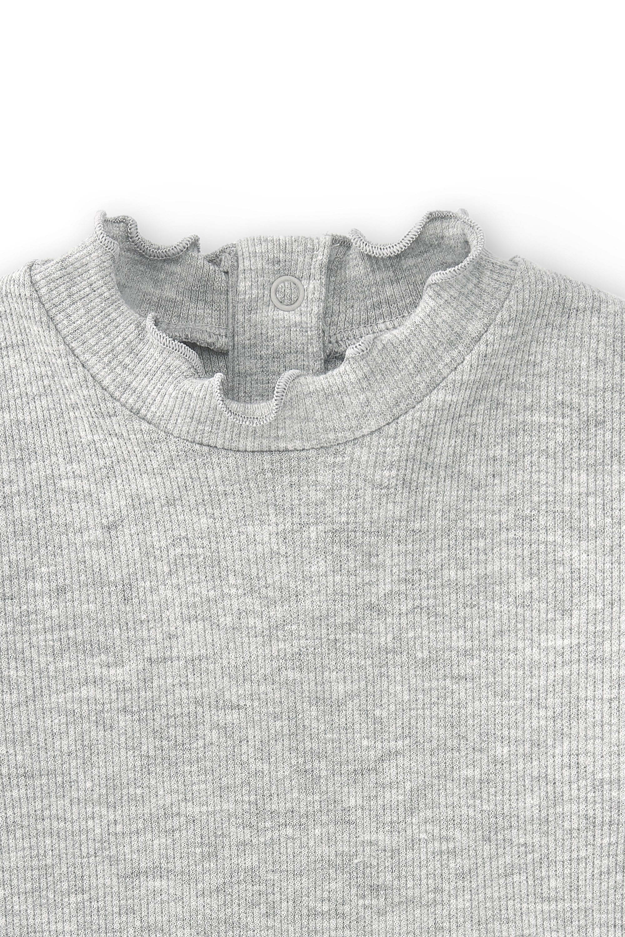 Camiseta de bebé básica gris con cuello Charanga