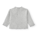 Camiseta de bebé básica gris con cuello Charanga