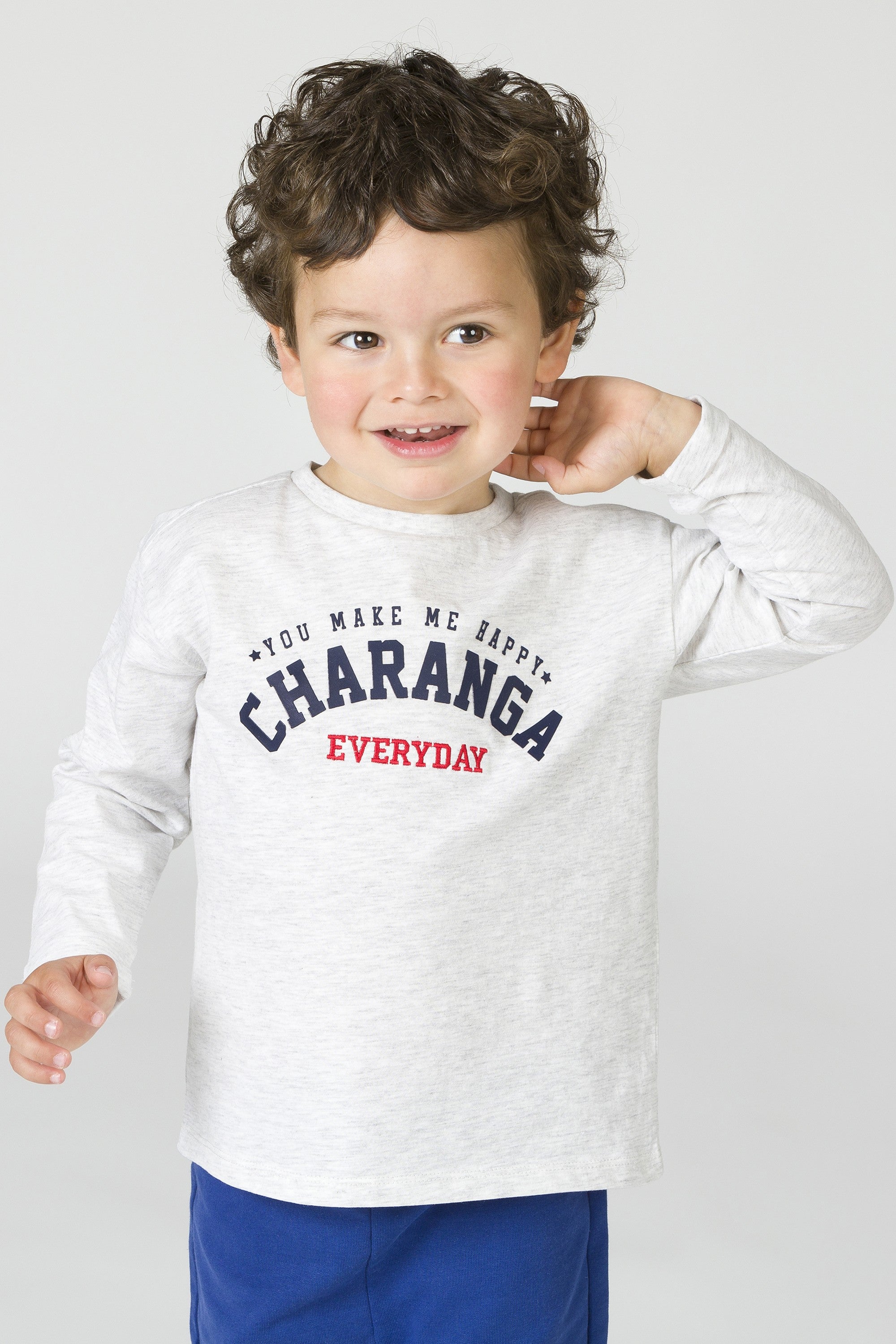 Camiseta de bebé gris VERANO/Charanga