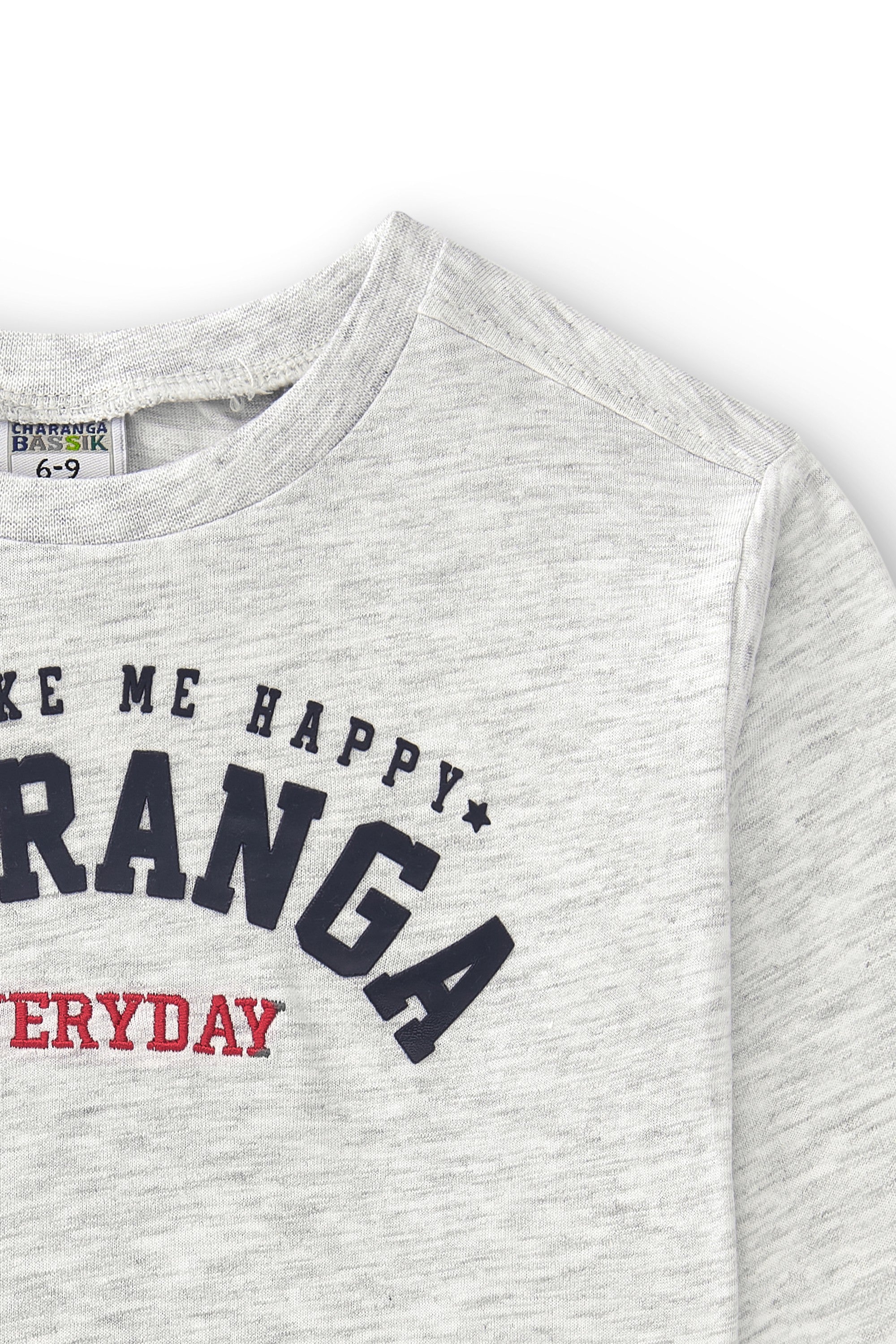 Camiseta de bebé gris VERANO/Charanga