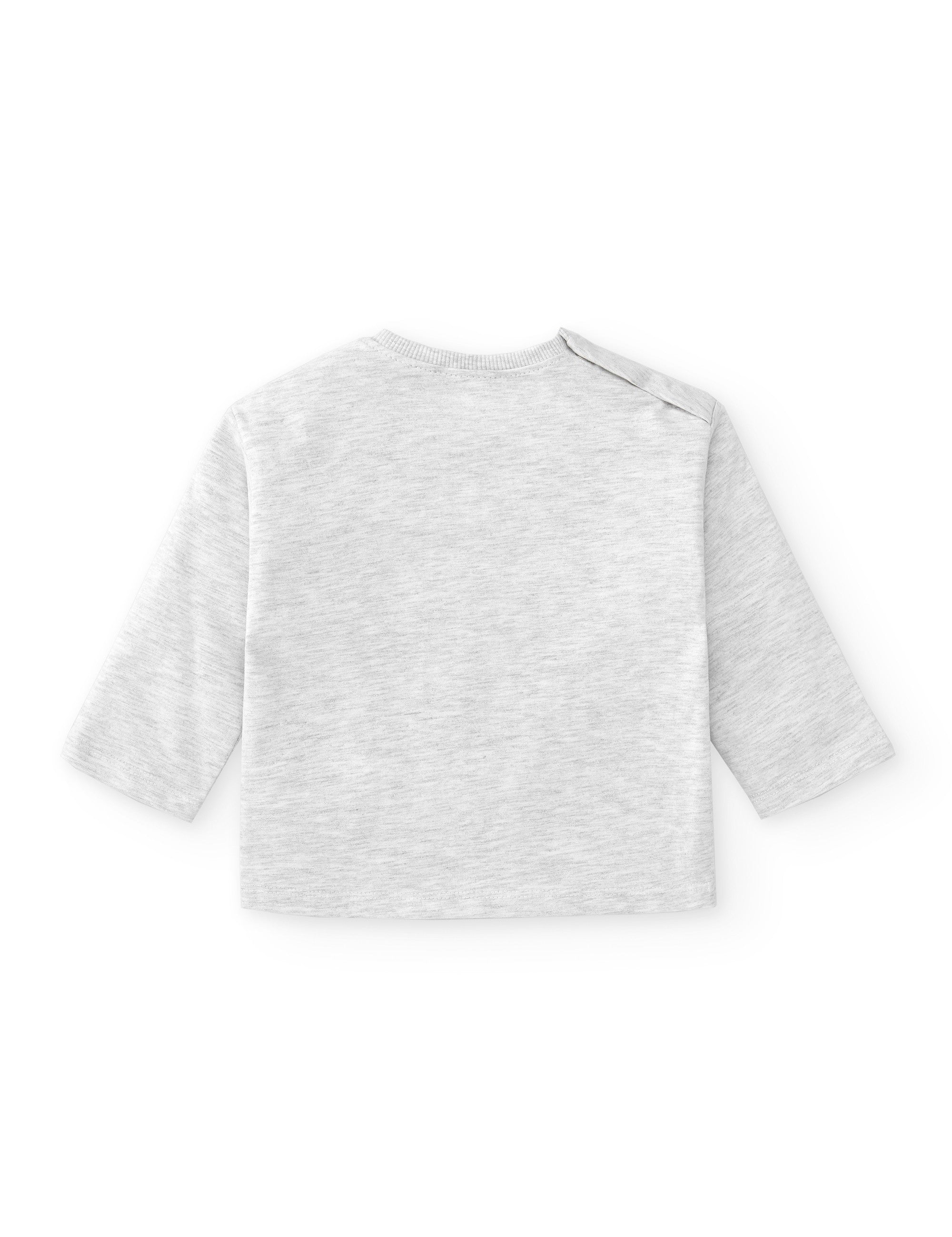 Camiseta de bebé gris dibujo momia Charanga