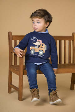 Camiseta de bebé marino dibujo Charanga