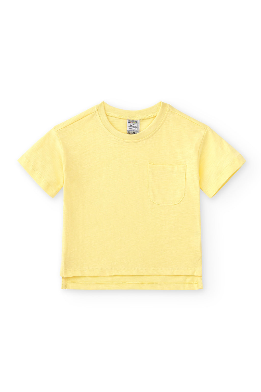 Camiseta de bebé mostaza VERANO/Charanga