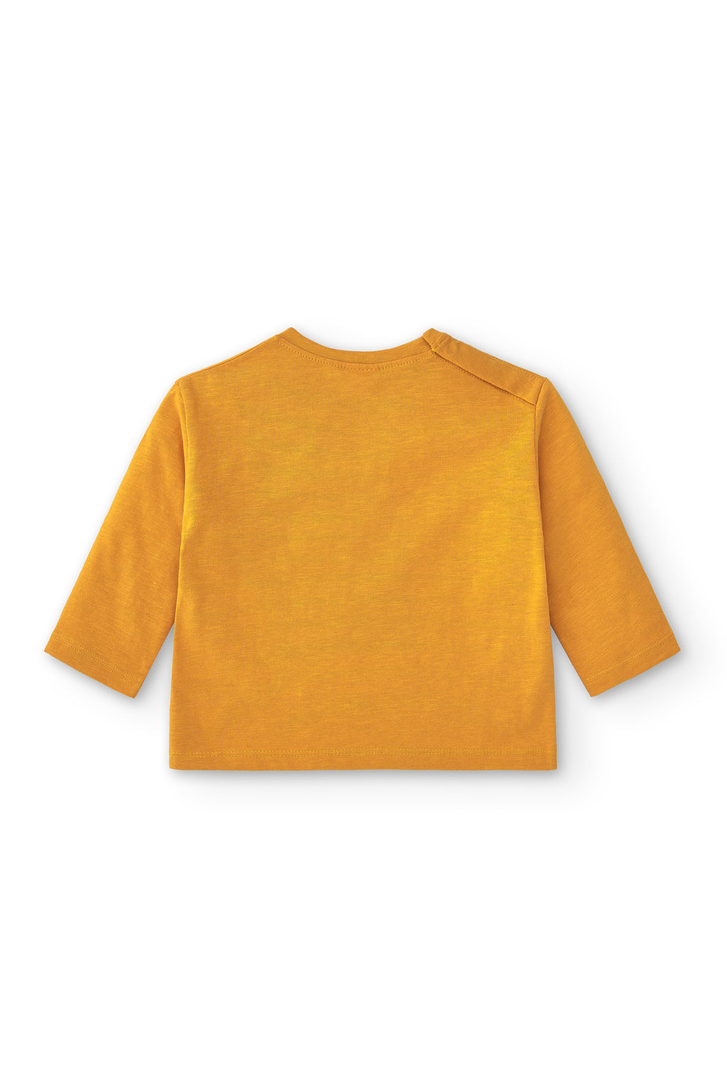 Camiseta de bebé básica en color mostaza smile Charanga