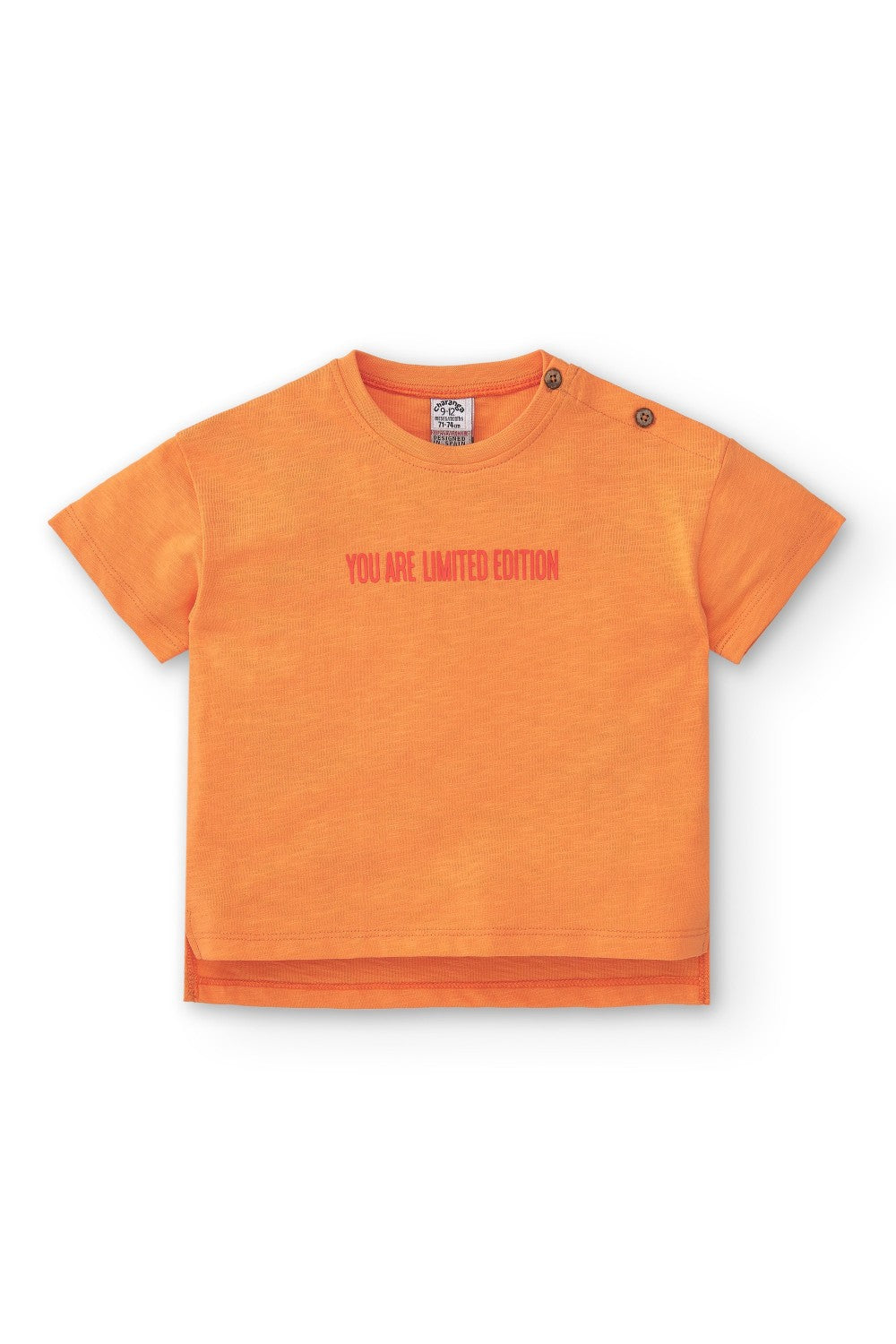 Camiseta de bebé naranja VERANO/Charanga