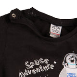 Black baby t-shirt with cosmic design