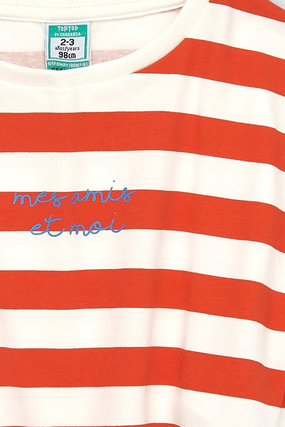 Camiseta de niña de rayas VERANO/Outlet