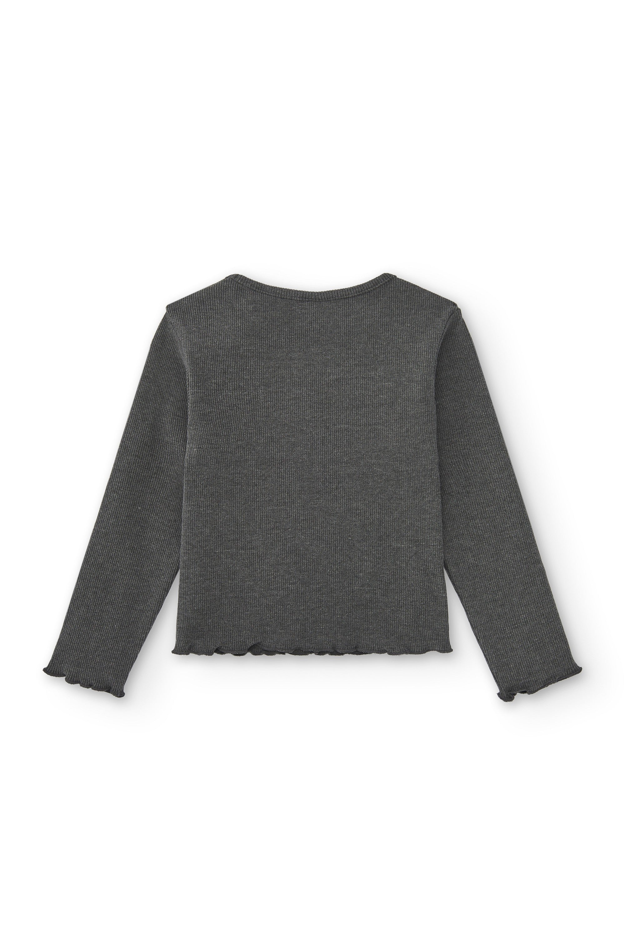 Camiseta de niña antracita mensaje Charanga