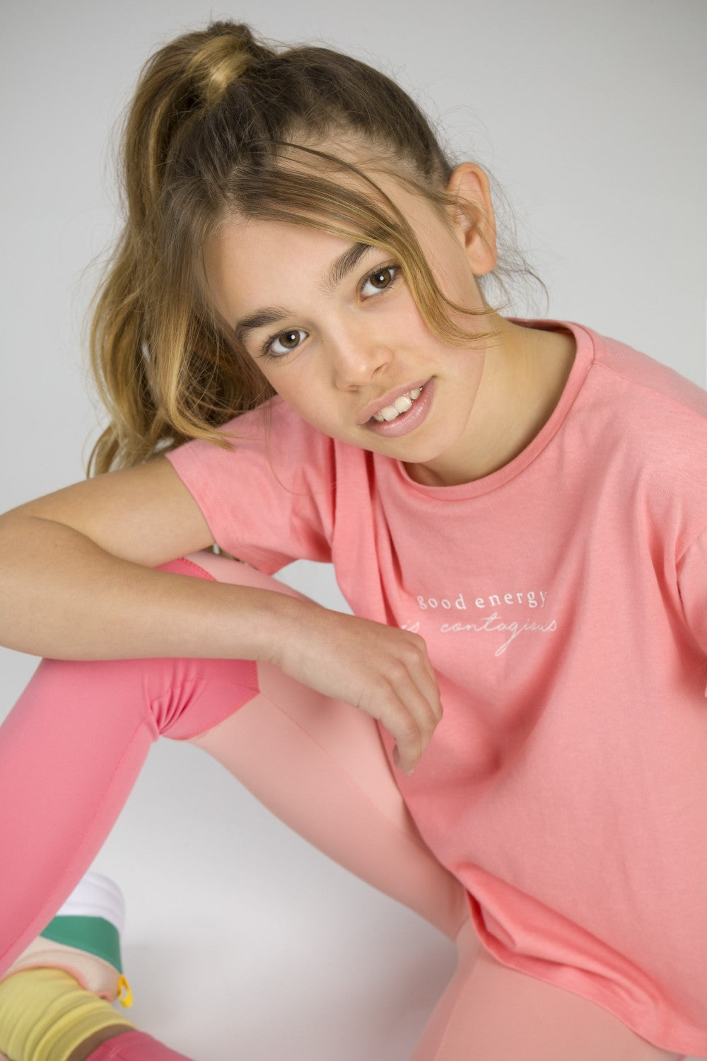 Camiseta de niña coral VERANO/Charanga