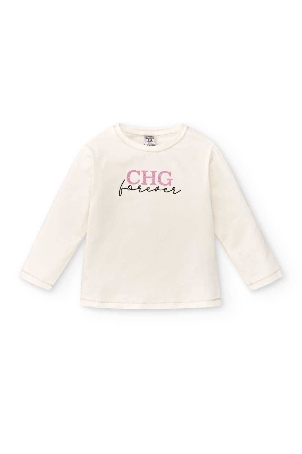 Camiseta de niña color crudo Charanga