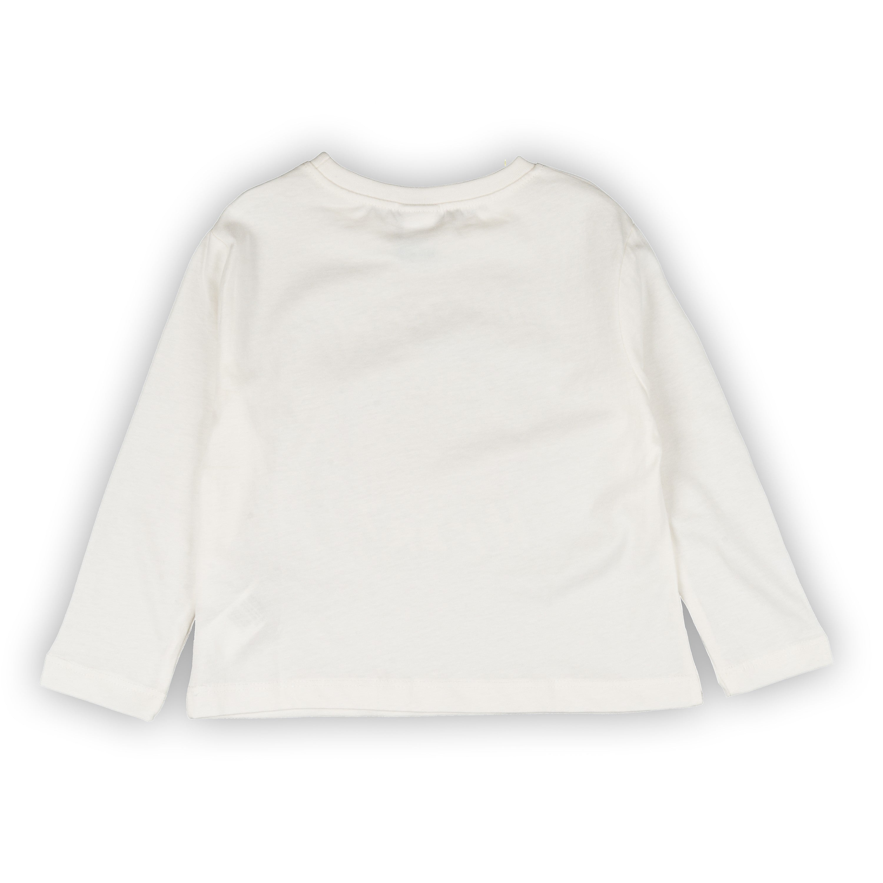 Camiseta de niña color crudo estampado de corazón Outlet